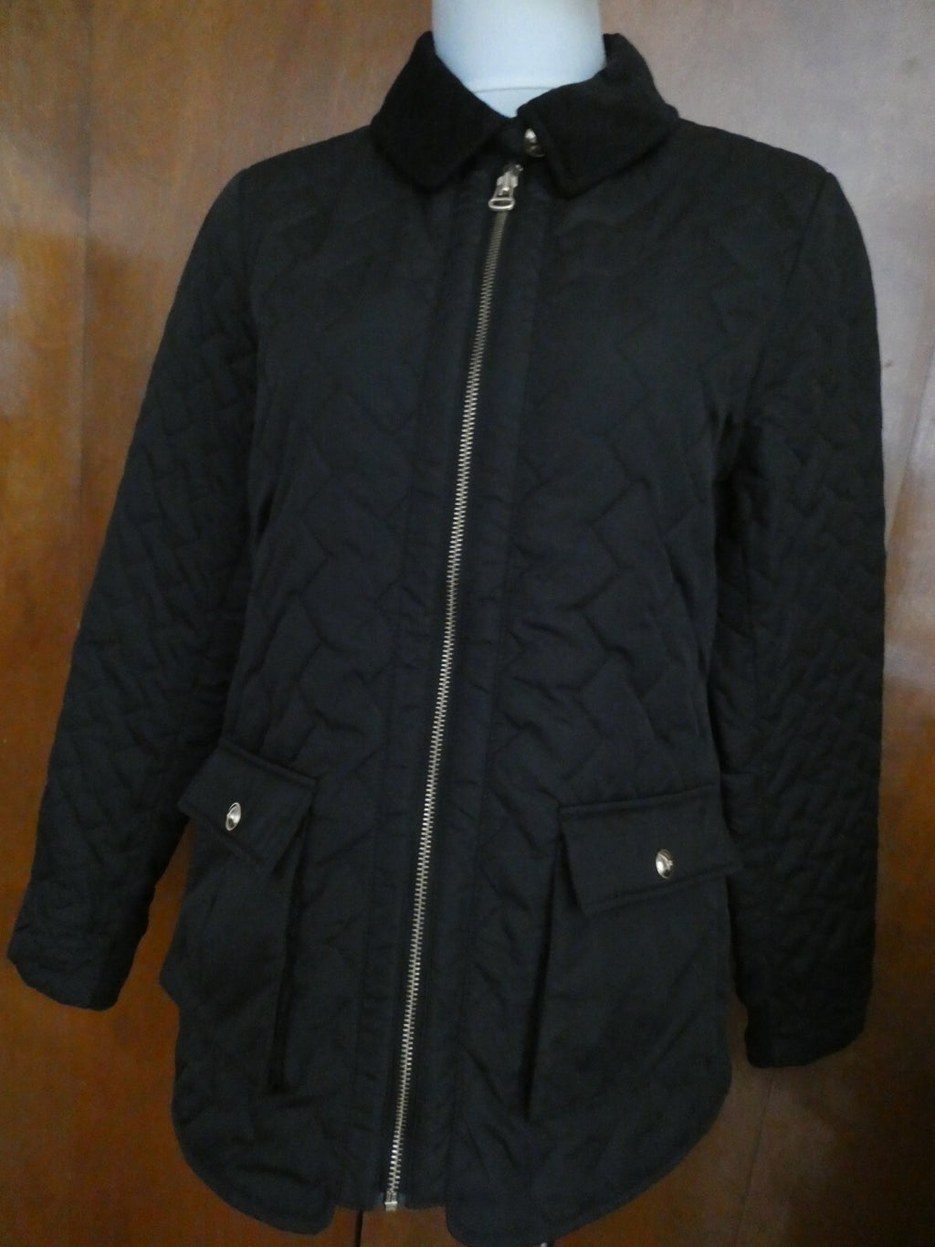 Tommy Hilfiger Quilted Zip-Up Jacket Black Size Large