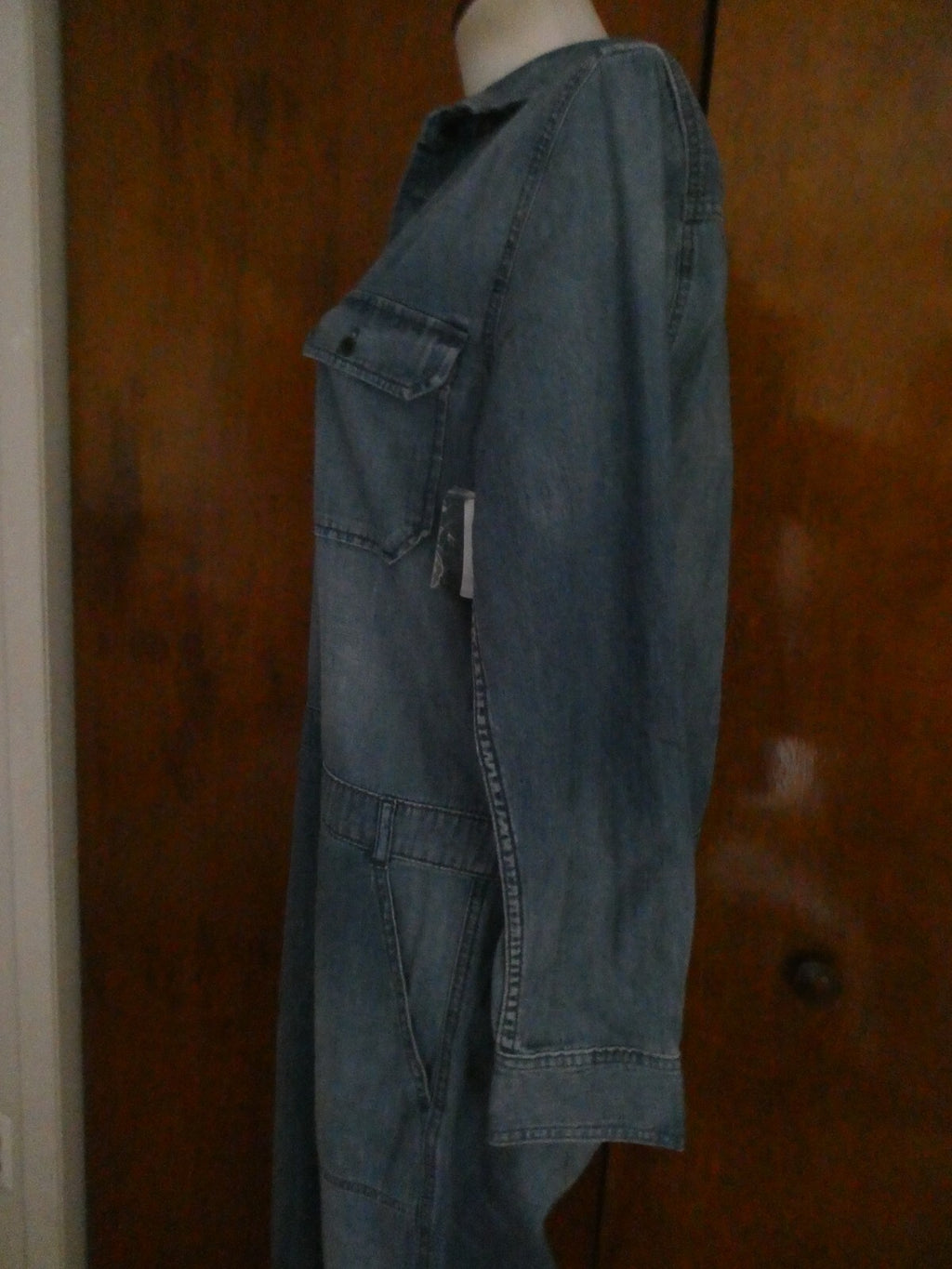 Gap Denim Jeans Blue Cotton Long Sleeves Jumper Jumpsuit Medium