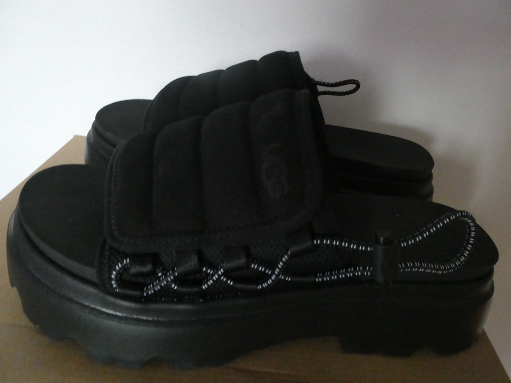 UGG Callie Platform Slide Sandals Black Women US 11 EU 42 New Chunky Lug Sole
