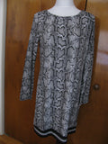 Michael Kors women’s snake print boat neck jersey shift long sleeves dress