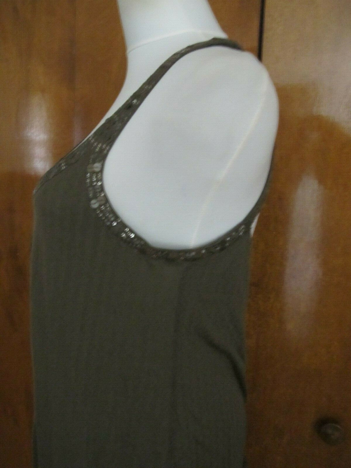 Free People women's dark green detailed tencel lined mini dress size 8
