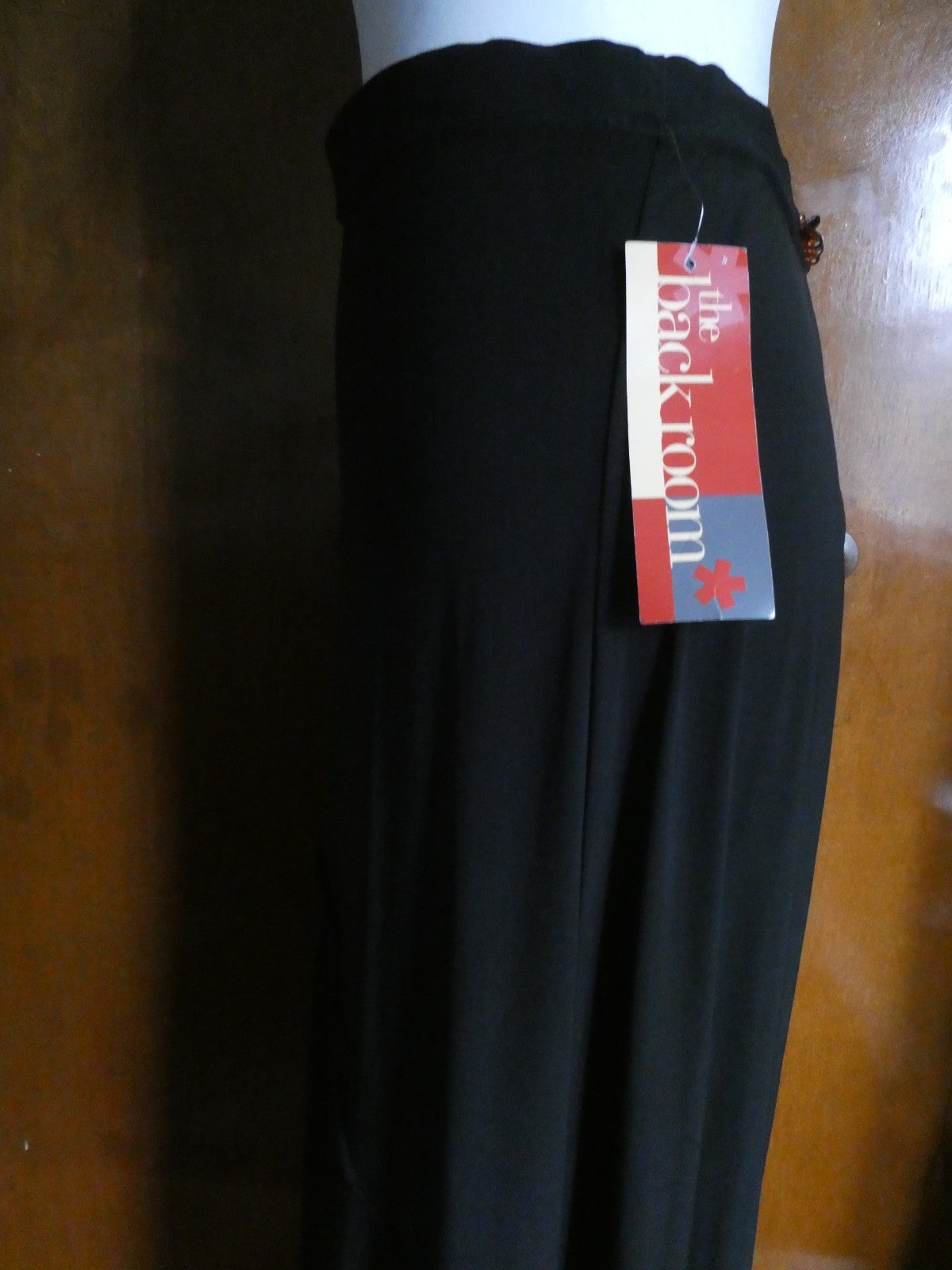 Carole Little Women Black Maxi Skirt Medium Stretch Asymmetrical Hem Pull On