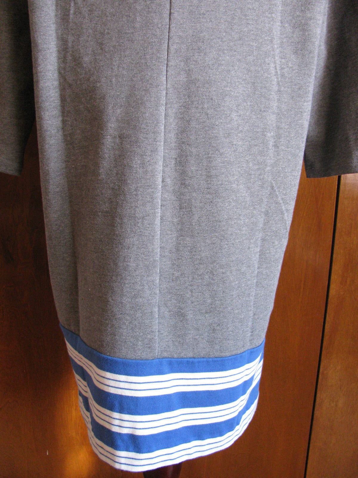 Gap women’s gray blue white striped cotton sweater dress size xlarge NWT