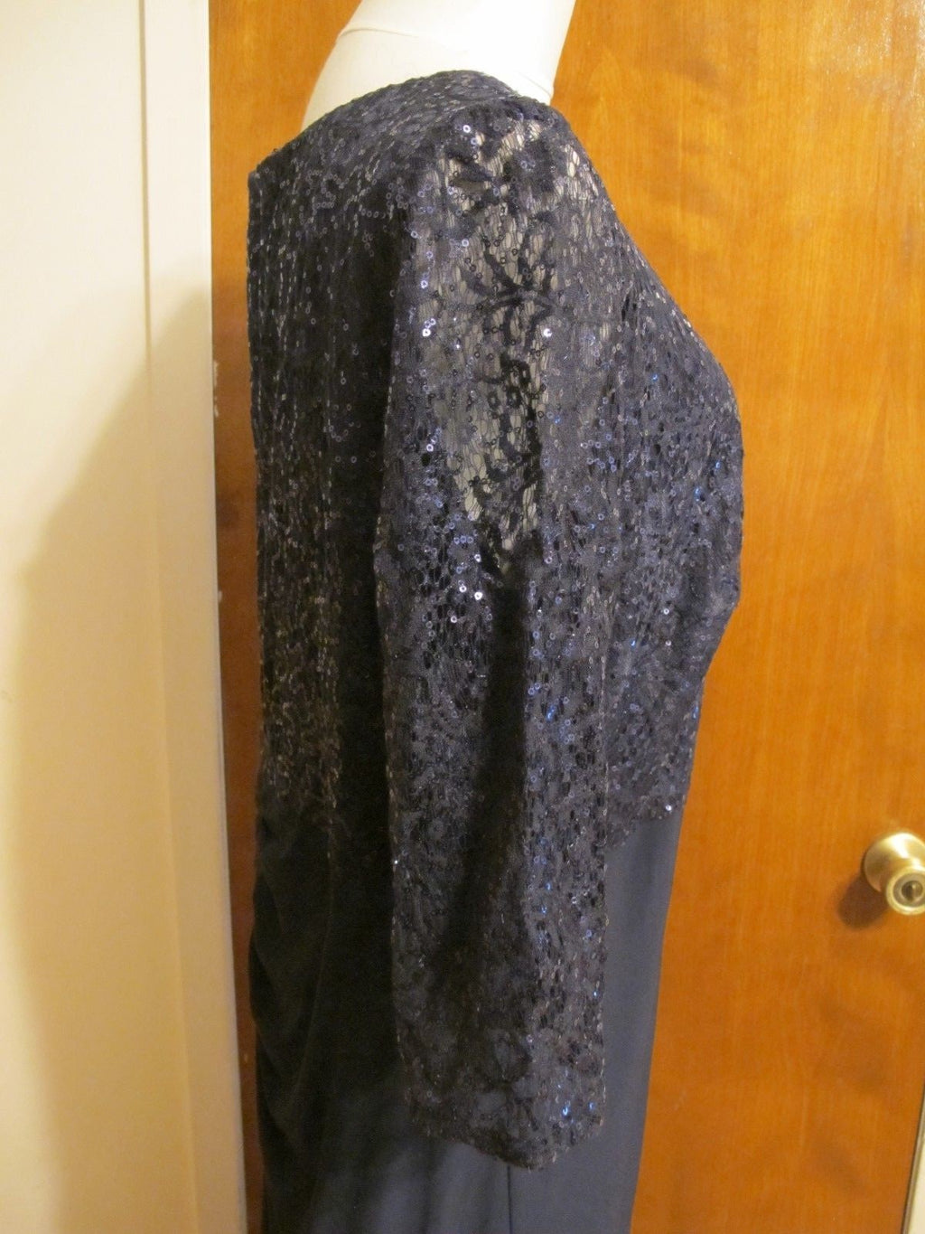Alex evenings women’s navy maxi gathered evening dress size 20W 