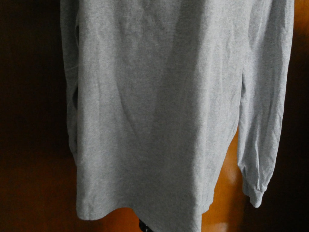 Gildan Ultra Cotton Unisex XL Real Dog Rescue Gray Long Sleeve Graphic T-Shirt
