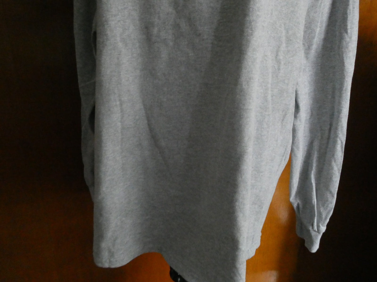 Gildan Ultra Cotton Unisex XL Real Dog Rescue Gray Long Sleeve Graphic T-Shirt