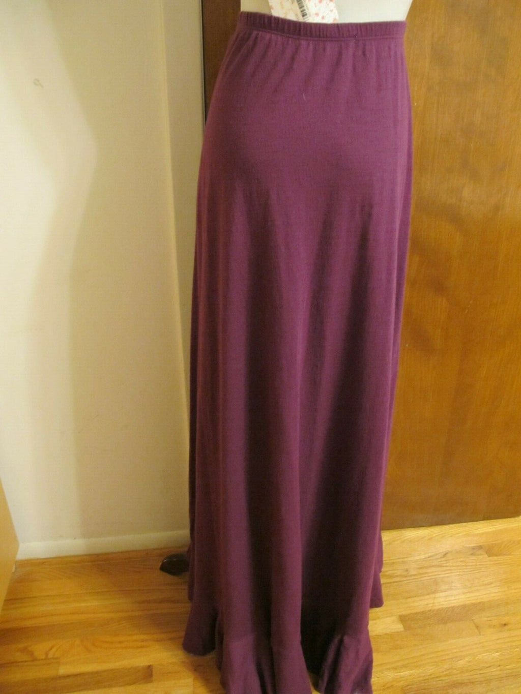 Free People Women's Plum Berry Detailed Long Soft Cotton Polyester  Skirt Small 