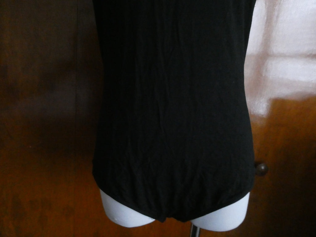 Anthropologie little black bodysuit women's rayon size Large