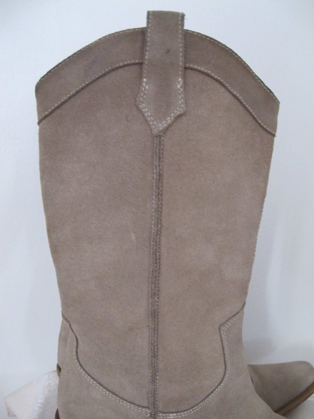 Chat Chat women's beige womens leather suede boots made in italy size 7