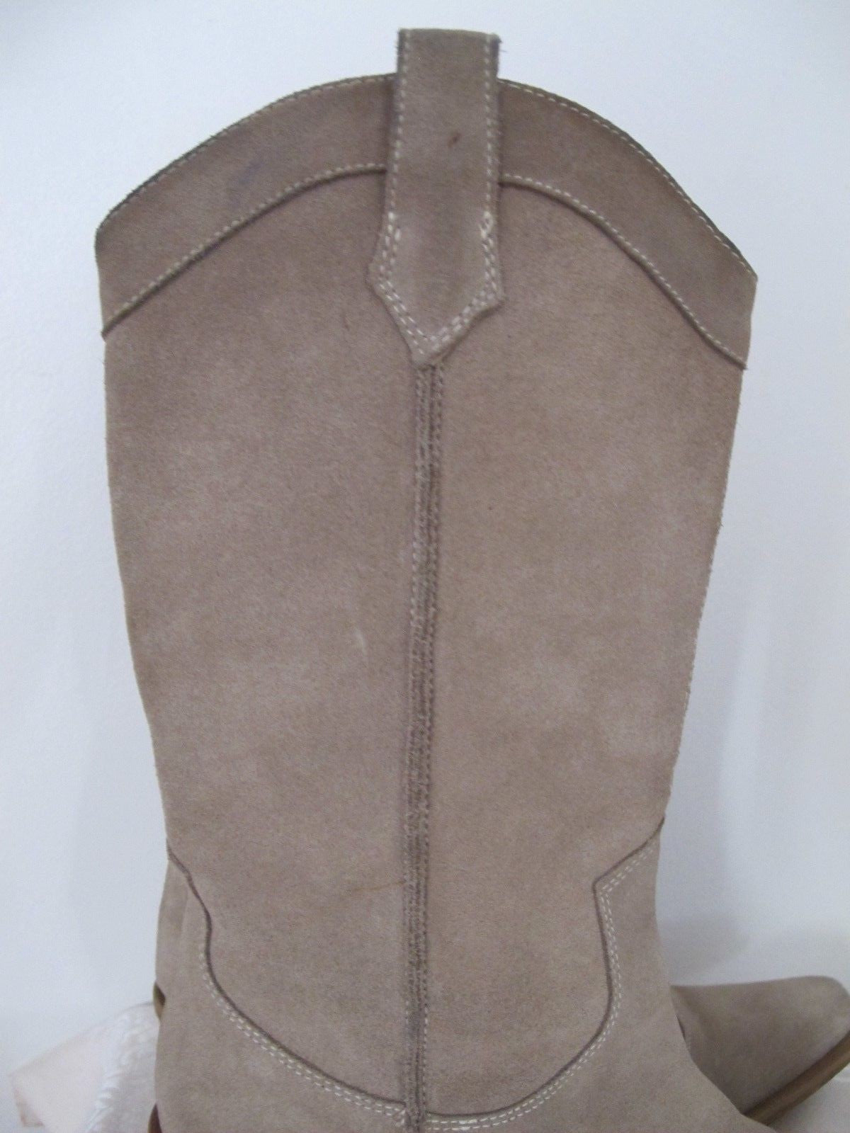Chat Chat women's beige womens leather suede boots made in italy size 7