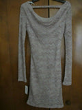 City Studio womens beige/taupe detailed fitted beaded soft dress Small (fits XS)