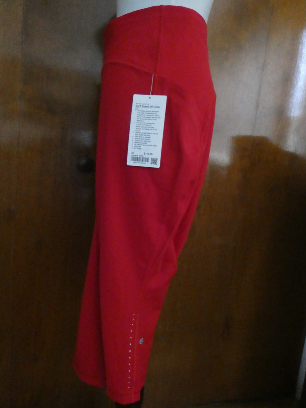 Lululemon Women's Red Swift Speed HR Crop 21” Run Leggings Size 20