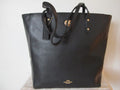 Coach Black Pebble Leather Tote Handbag Style F12184