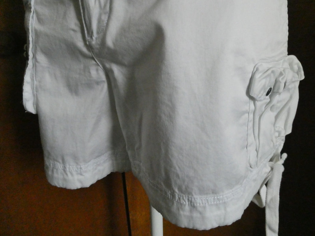 United Colors of Benetton Women White Cargo Shorts EU 46 Cotton Stretch US 10/12