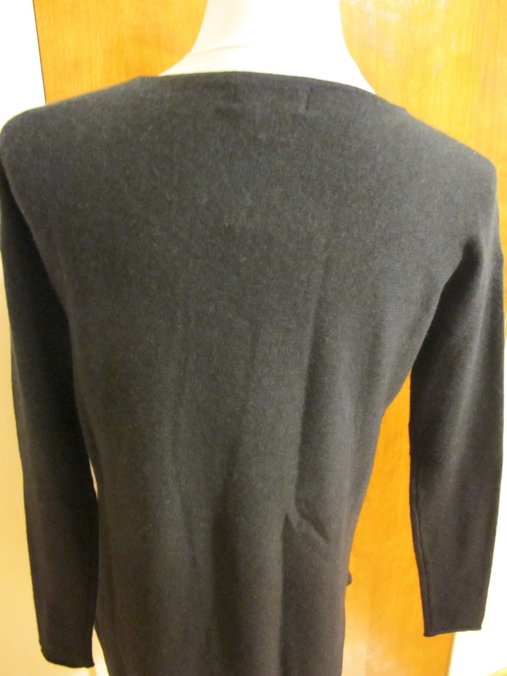 By Bloomingdale’s Womens Marled Evergreen Black Cashmere Sweater XS 