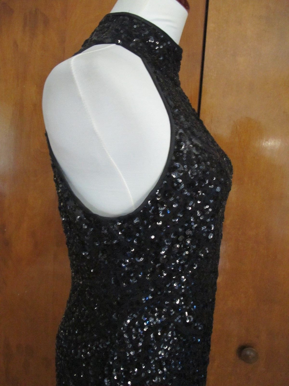 Ralph Lauren women's black sequin evening dress new