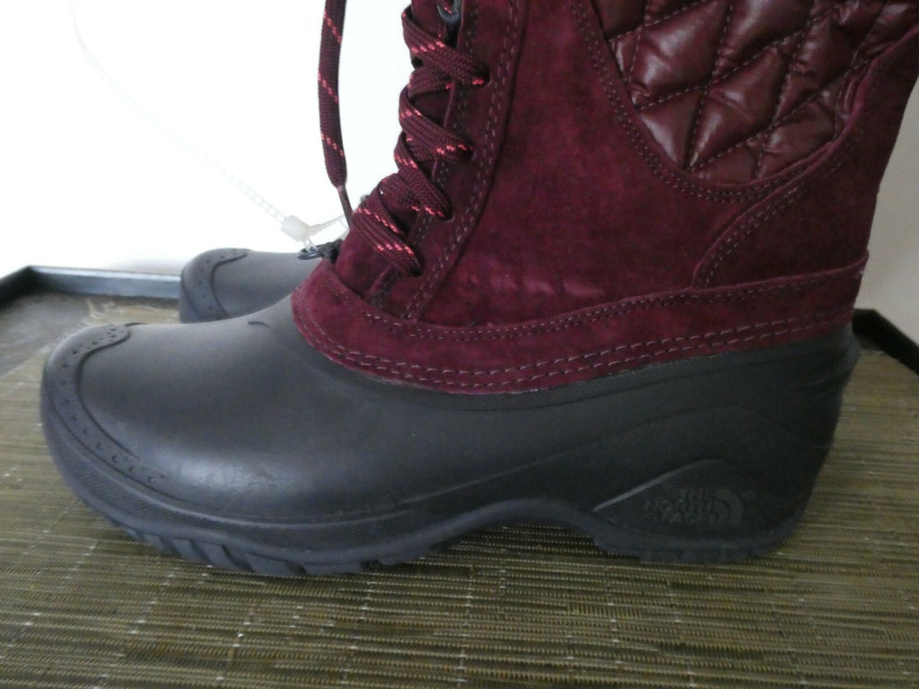 The North Face authentically burgundy waterproof lace-up boots size 7
