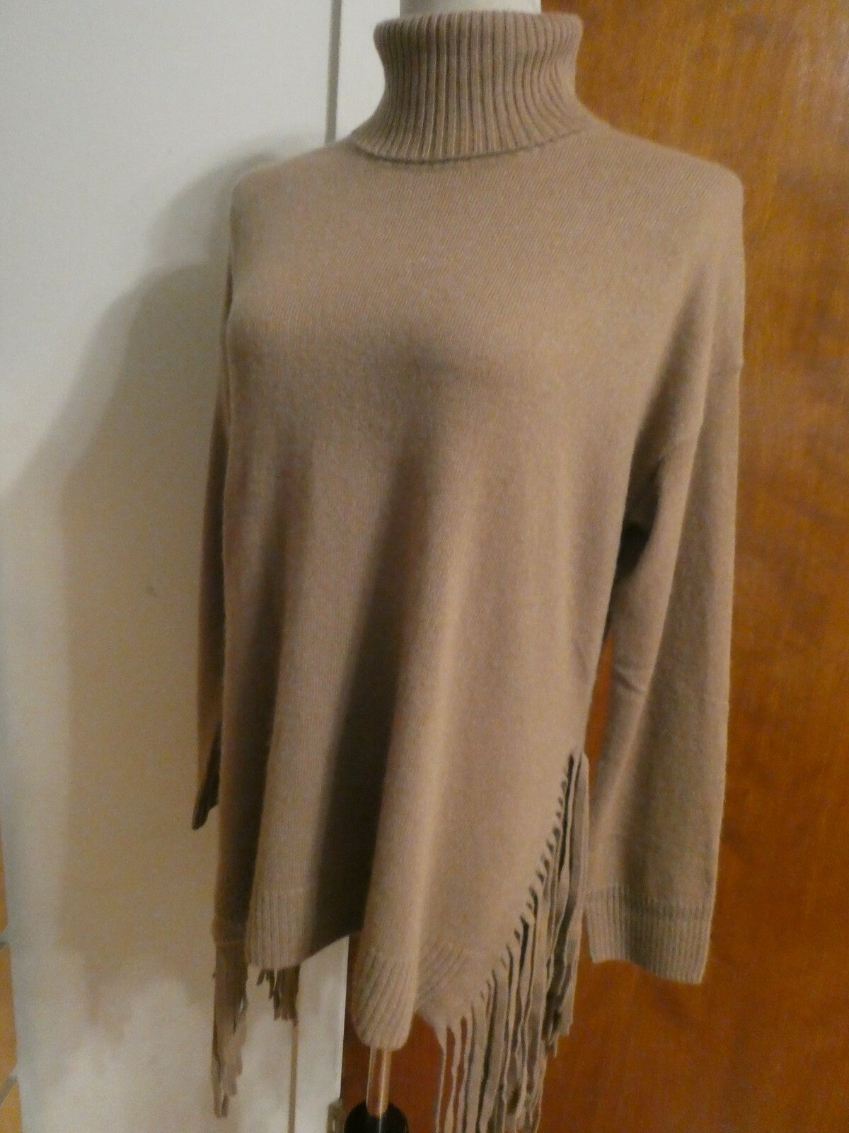 Bloomingdales Women Camel Turtleneck 2-PLY Cashmere Detailed Sweater XS, S, M, L