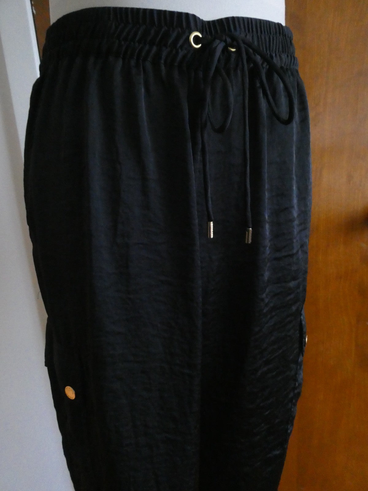 Michael Kors Jogger Pants Women Navy Front Pockets Elastic Waist 12 Bloomingdale