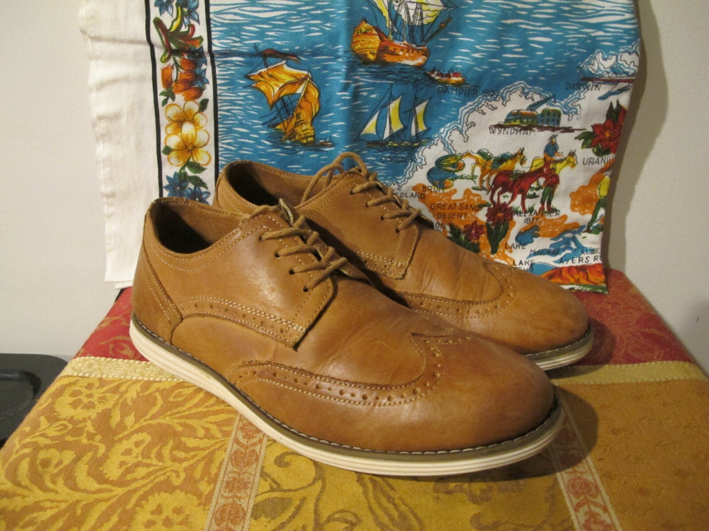 VOSTEY Milan Men's Dress Casual Oxford Leather Shoes Size 9.5