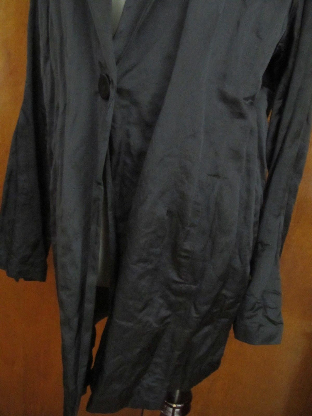 Eillen Fisher Women’s Gray Lined Satin Cotton Jacket Large New