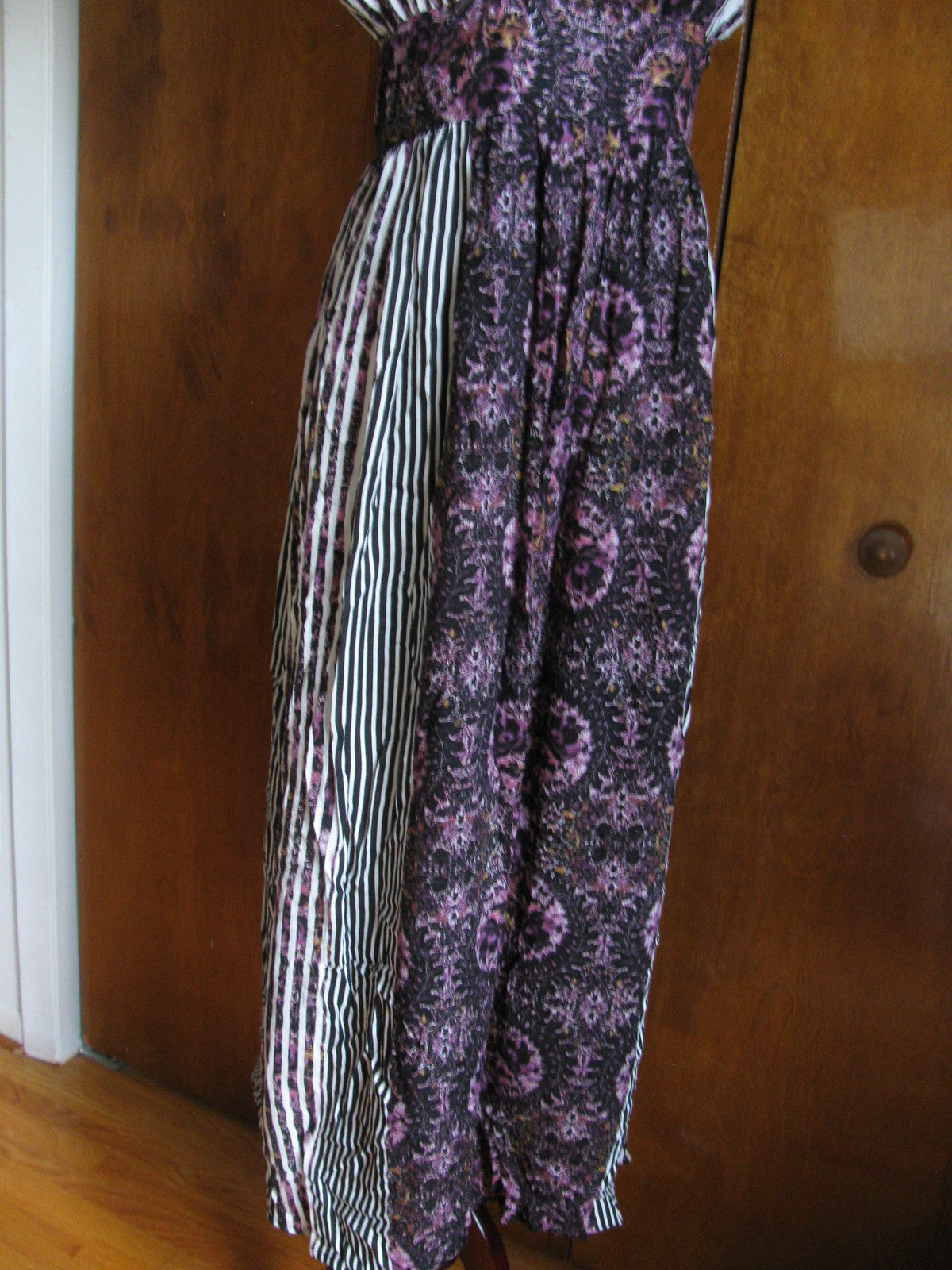 Free People women’s midnight combo rayon maxi dress 6 