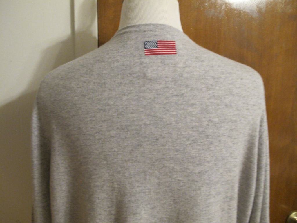 Lacoste men's chalkboard heather cashmere V-neck sweater 3XL (fits 2XL) 