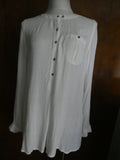 Free People women's ivory long sleeves rayon tunic top size Medium