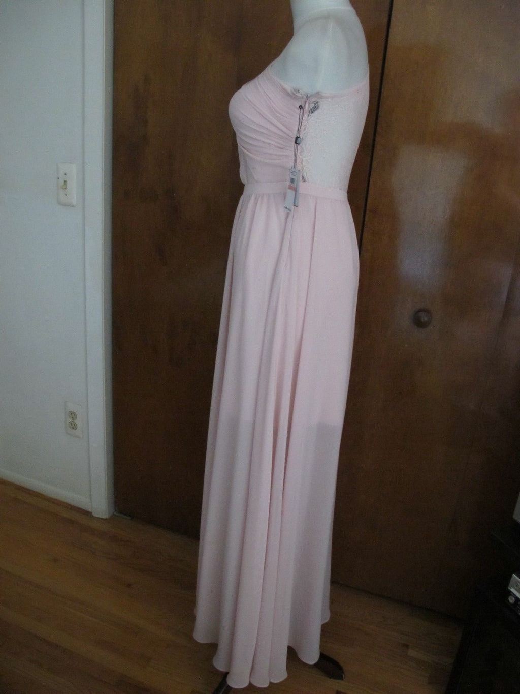 Laundry by Shelli Segal Women’s Pink Detailed One-Shoulder Build in Bra Gown 2 