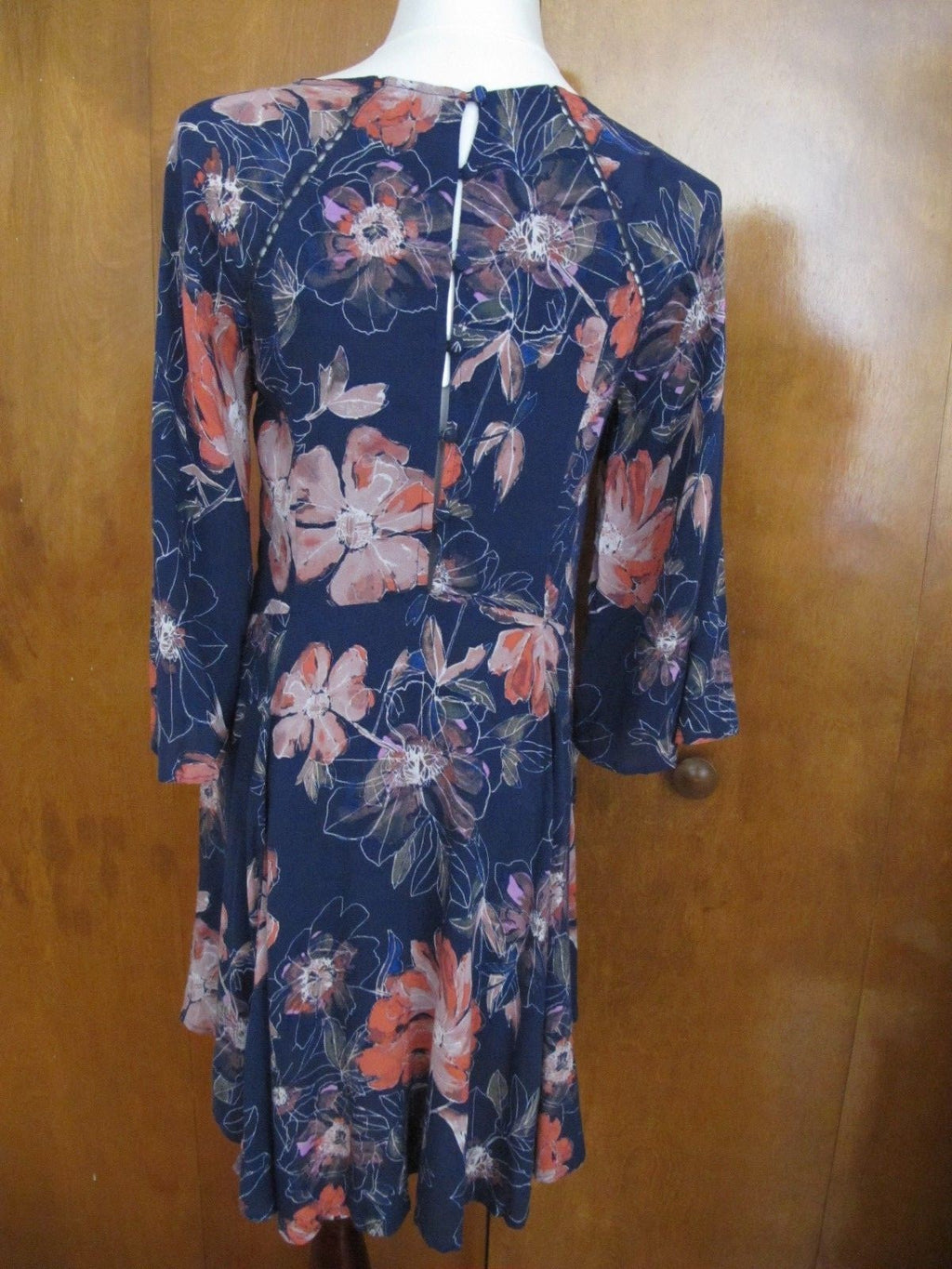Free People women’s multi color relaxed fit short lined new soft rayon dress 2