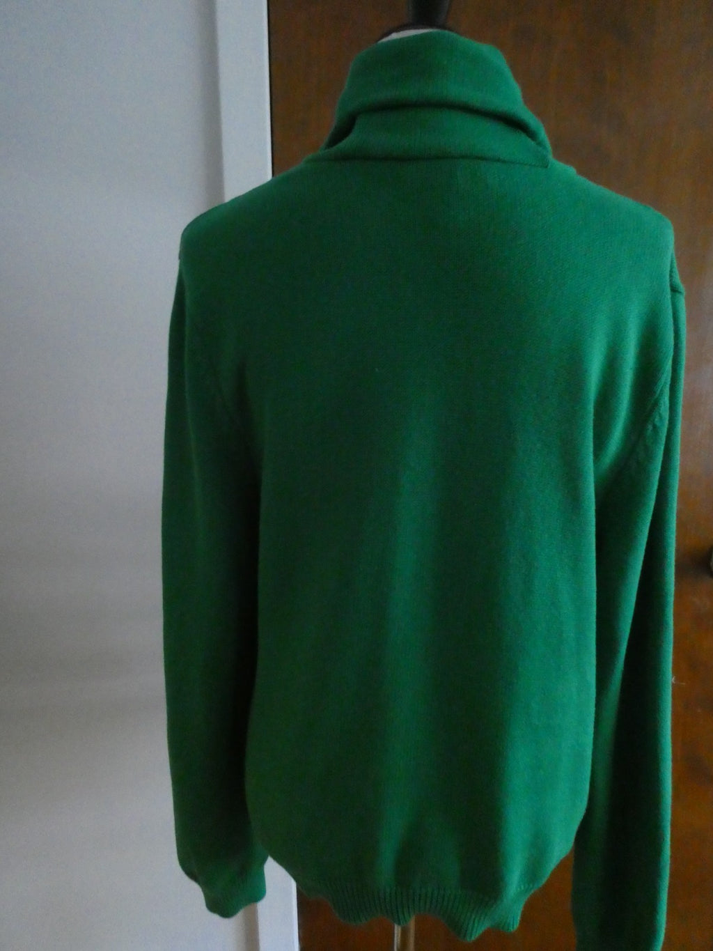 Ralph Lauren Women’s XL Green Shawl Collar Toggle Sweater 100% Cotton EUC