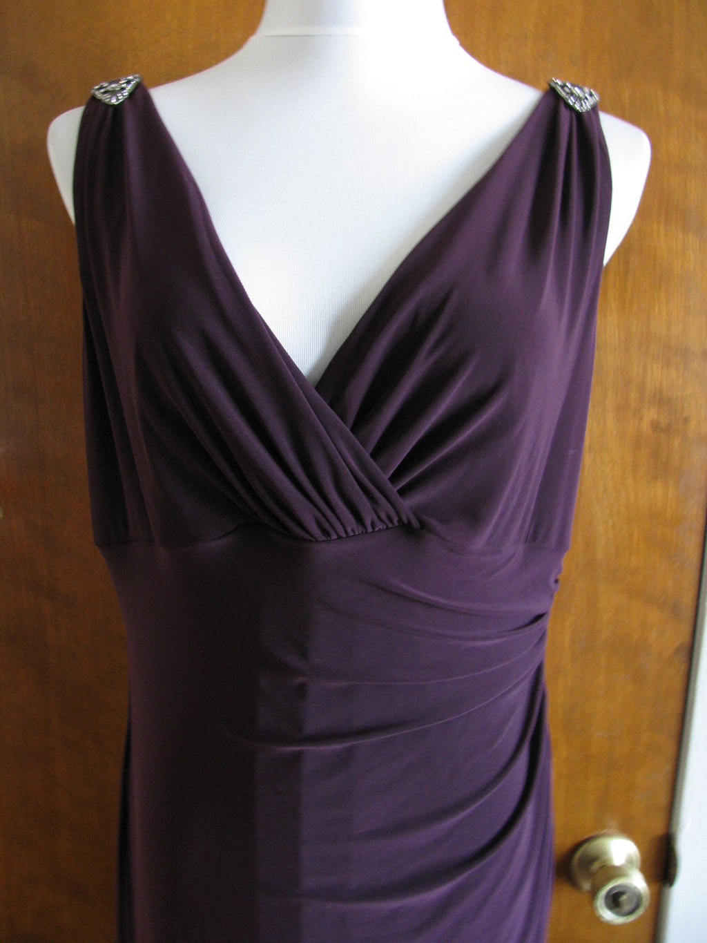 Ralph Lauren women’s maxi raisin lined cocktail dress size 8 New