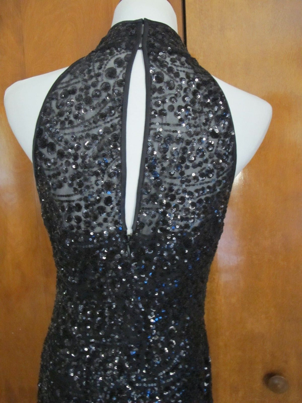 Ralph Lauren women's black sequin evening dress new
