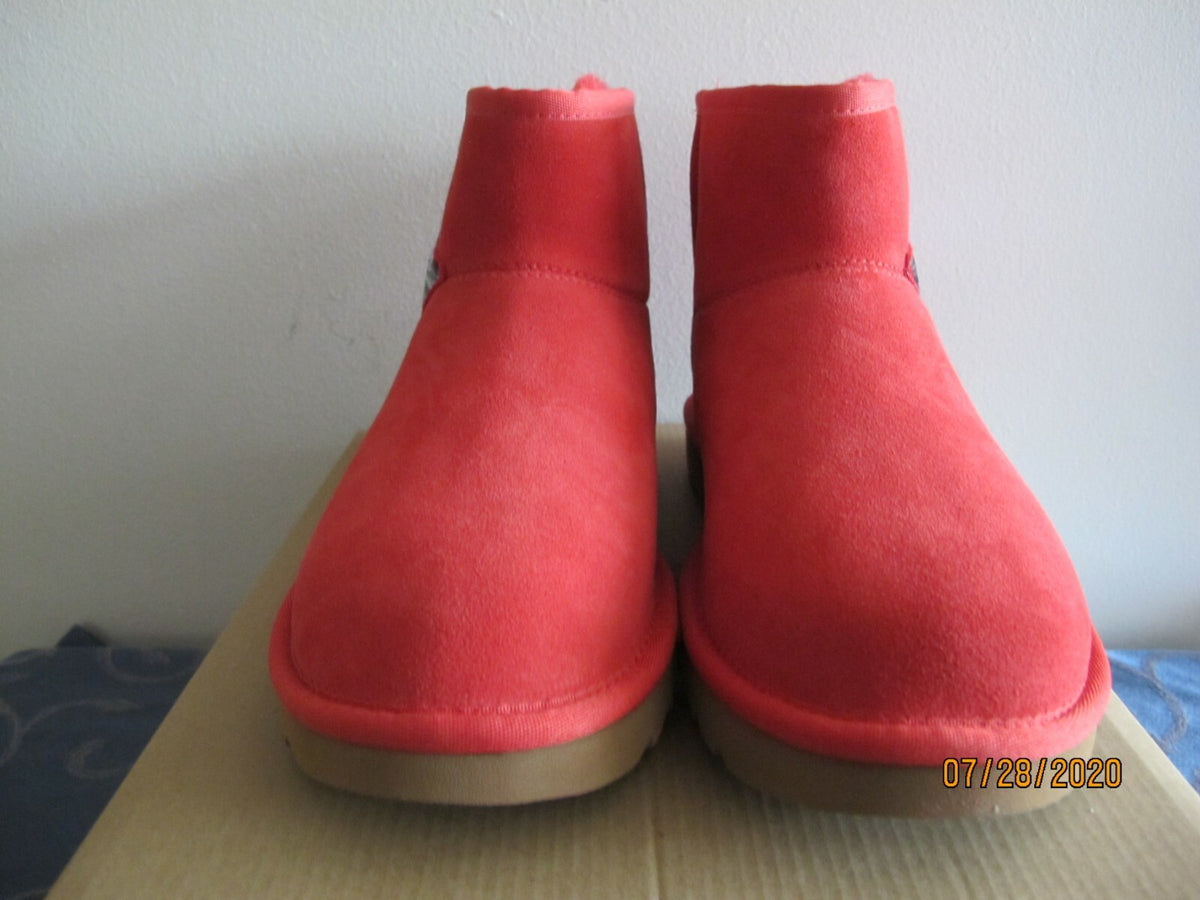 Ugg Australia women’s red classic mini ankle boots 7