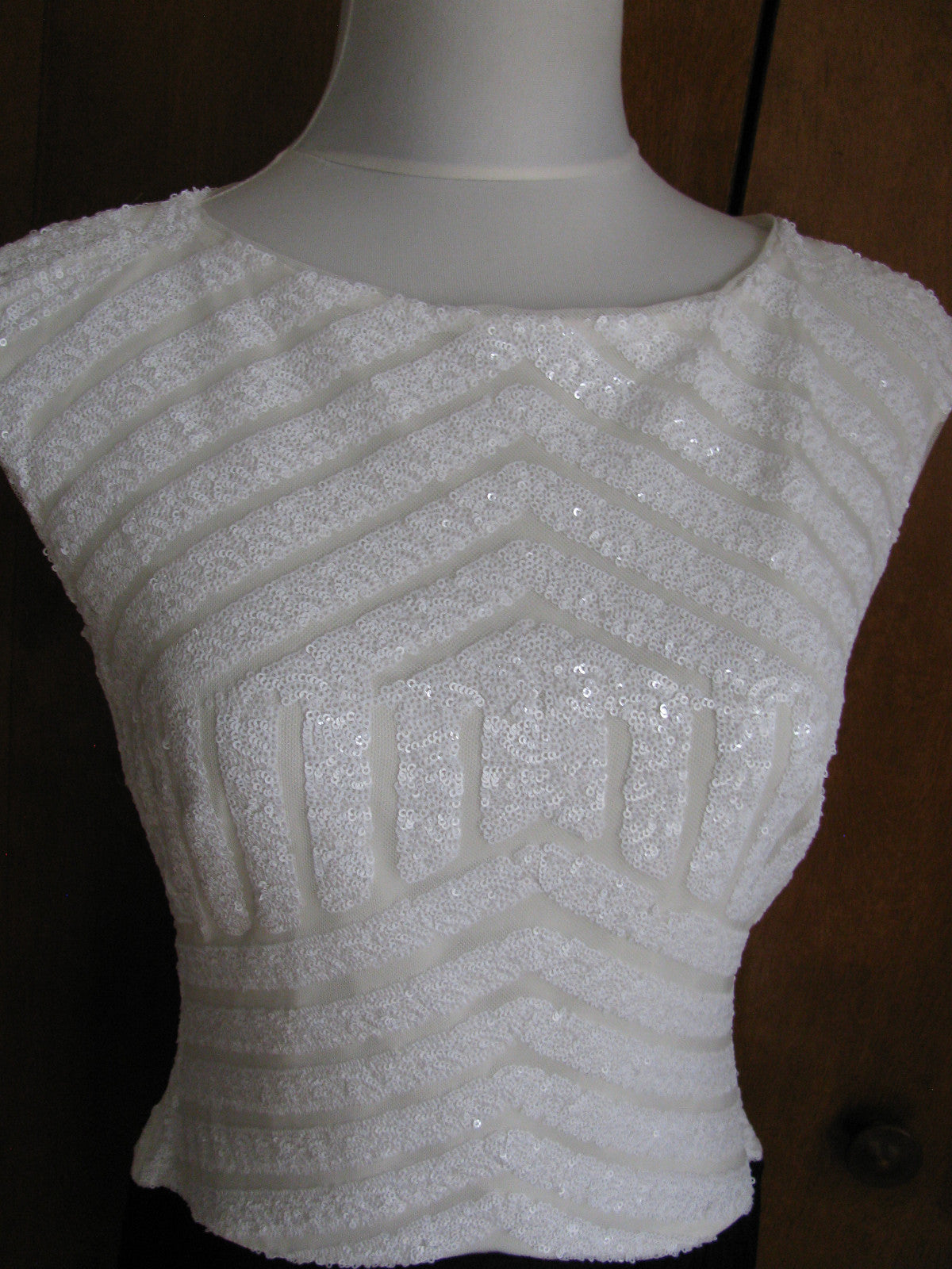 Ralph Lauren womens black white features shimmering beaded New dress