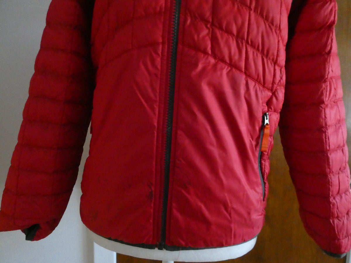 The North Face Boys Reversible Hooded Puffer Jacket Red/Black Size Large 14/16