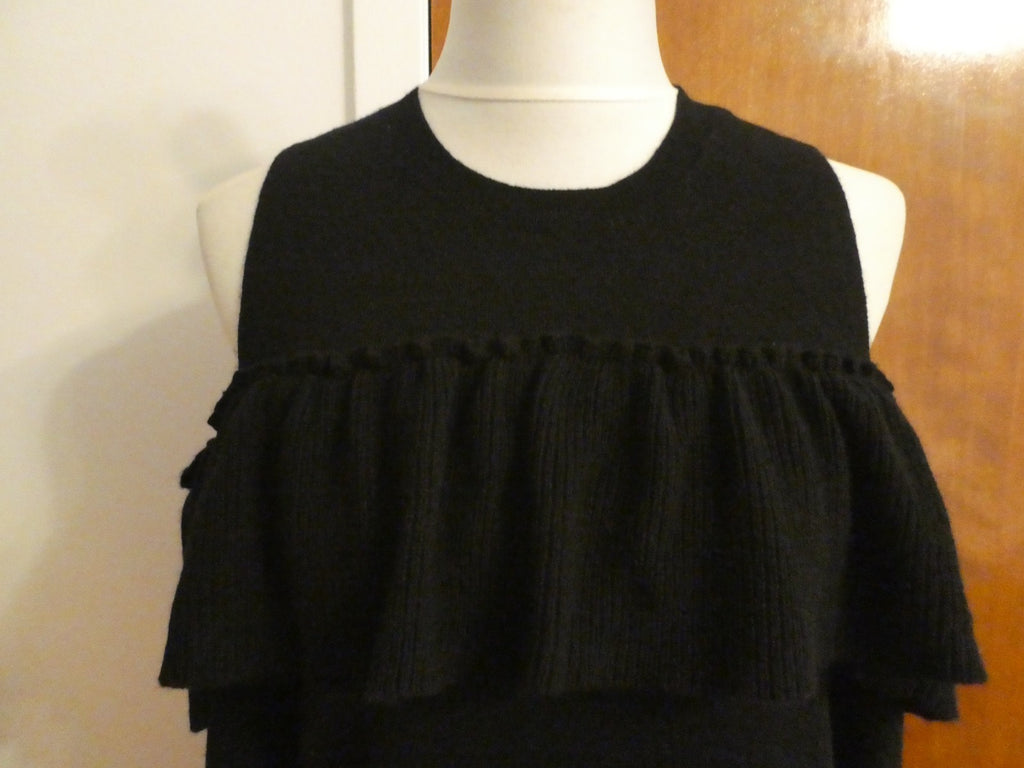 Aqua Cashmere Cold-Shoulder Ruffle Sweater from Bloomingdale's Retail Value $198