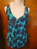 New York &Company women's stylish green/navy top size large