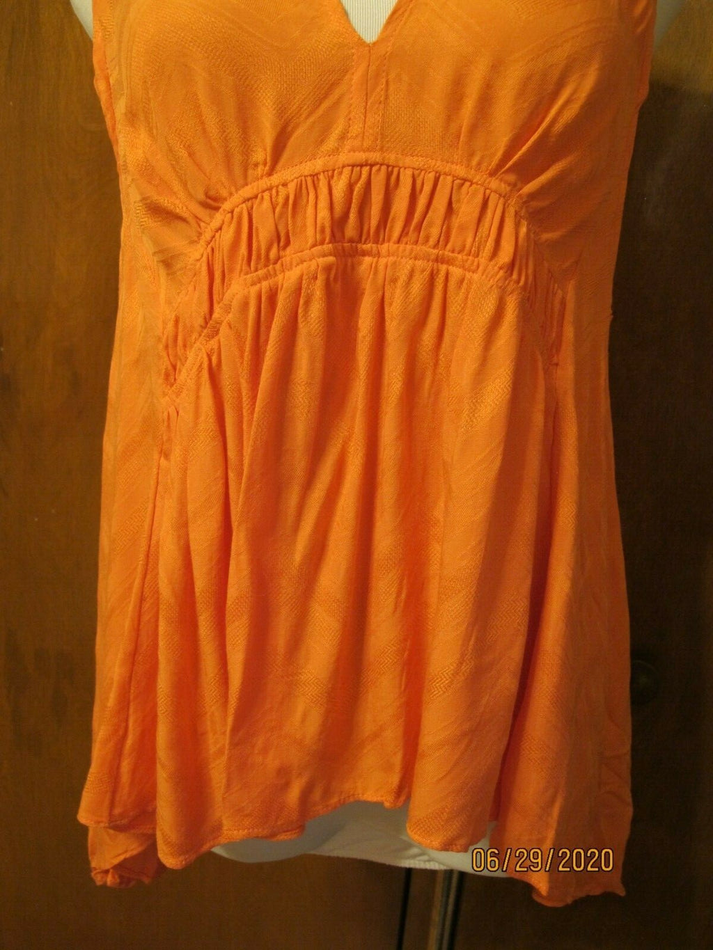 Anthropologie Maeve  Women's Coral Rayon Top 