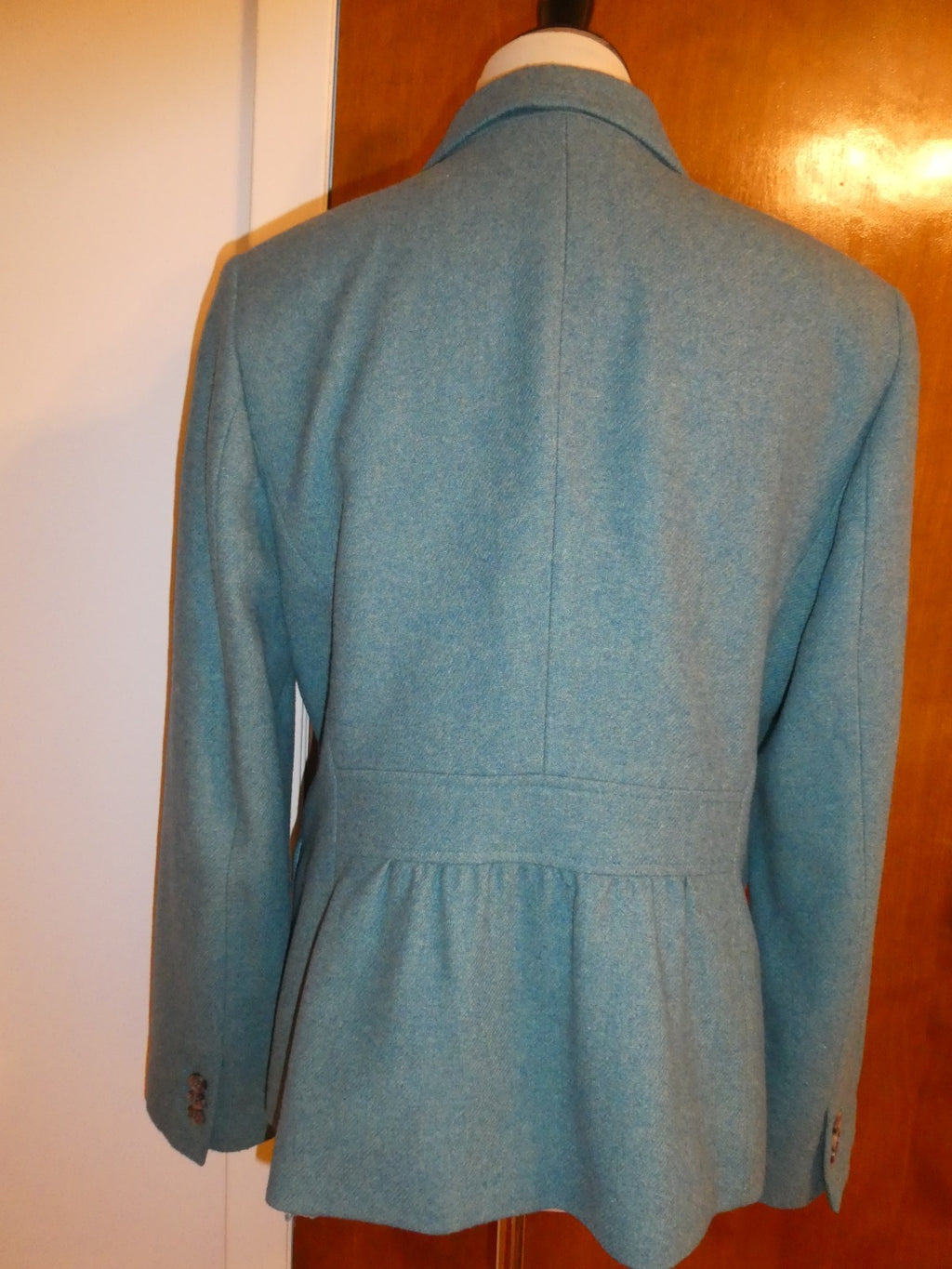 Talbots Women’s Blazer Size 8 Teal Wool Blend Career Business Jacket Lined