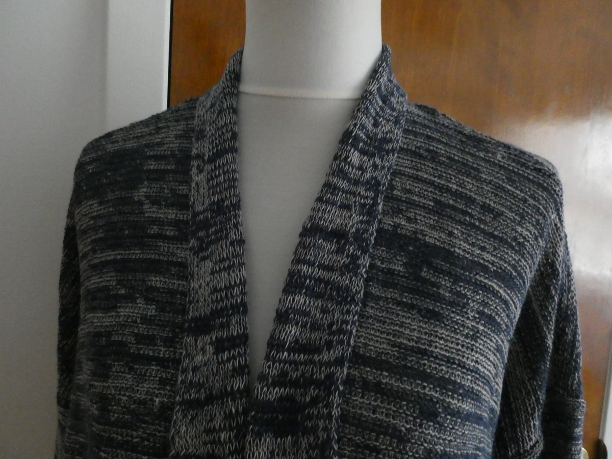 Eileen Fisher Women's Multicolor 100% Lin Organique Open Front Cardigan Medium