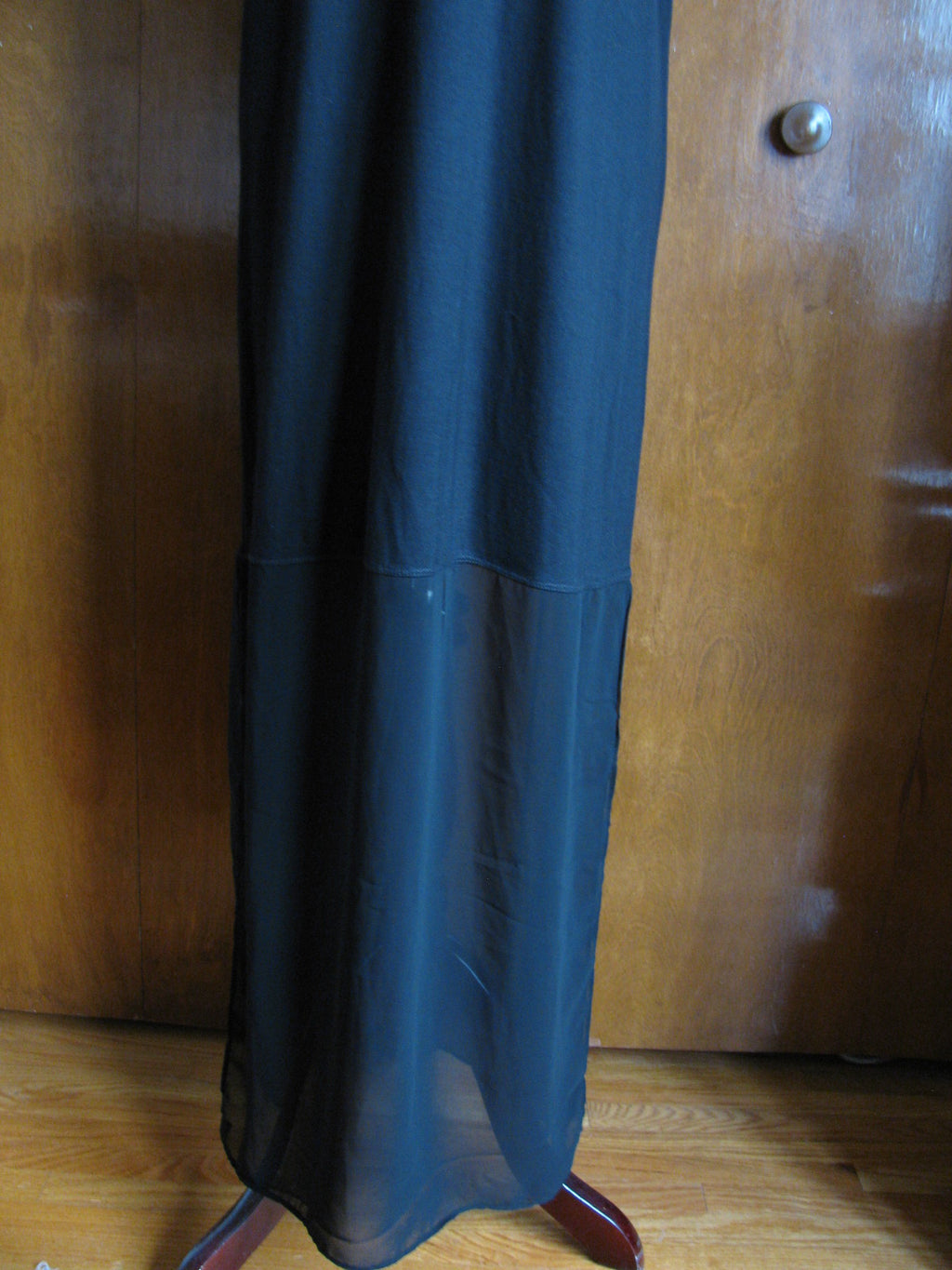 Rachel Roy women's black maxi stylish evening mesh dress size medium 