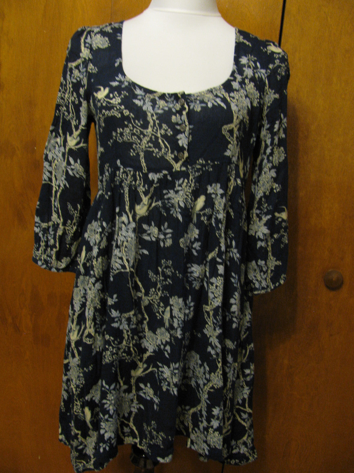 Denim & Supply Women's Multi Color Navy Mini Long Sleeves Dress New