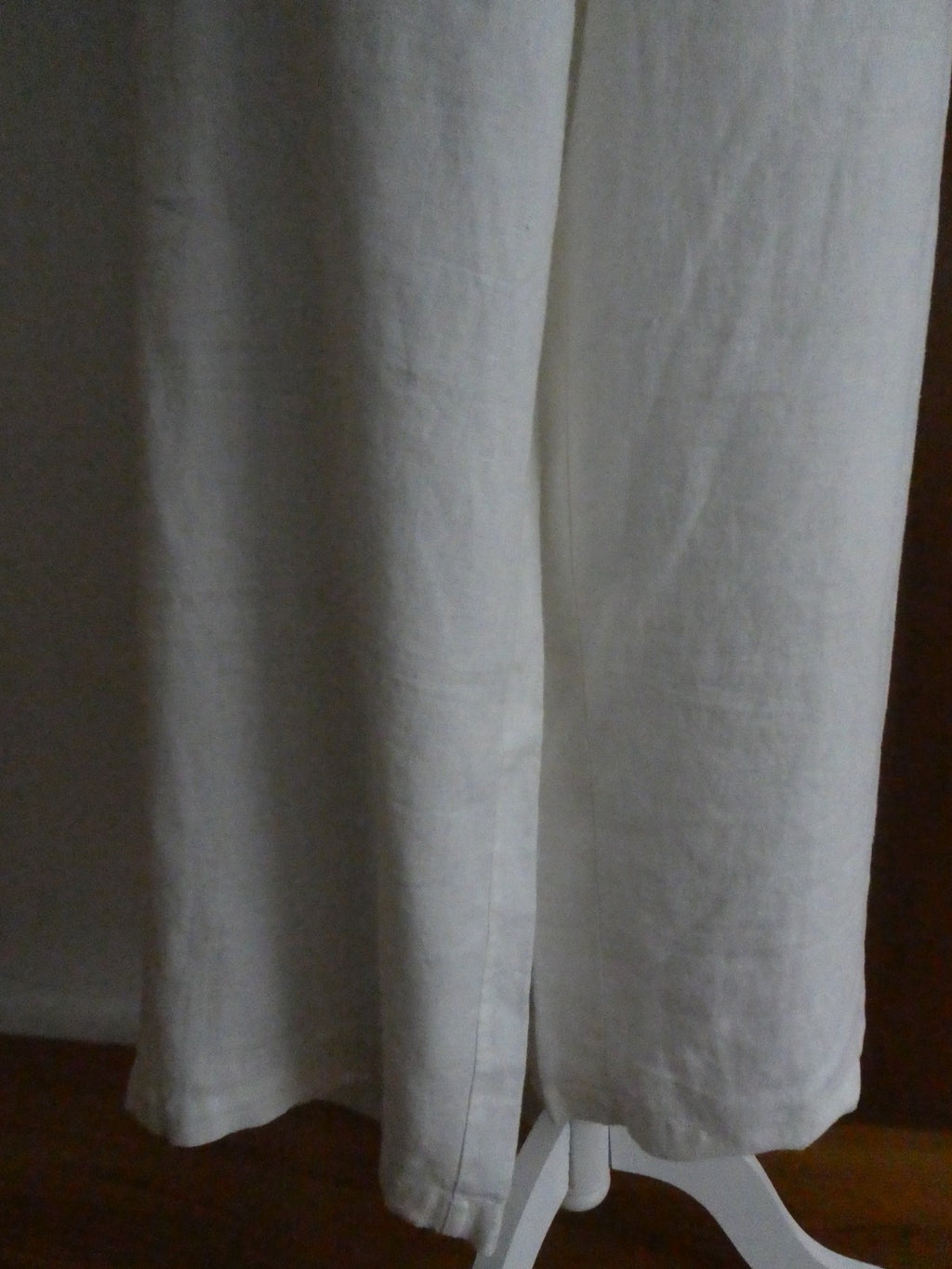 M Collection 100% Linen Pants Women Size 14 White Wide Leg Fully Lined NWT