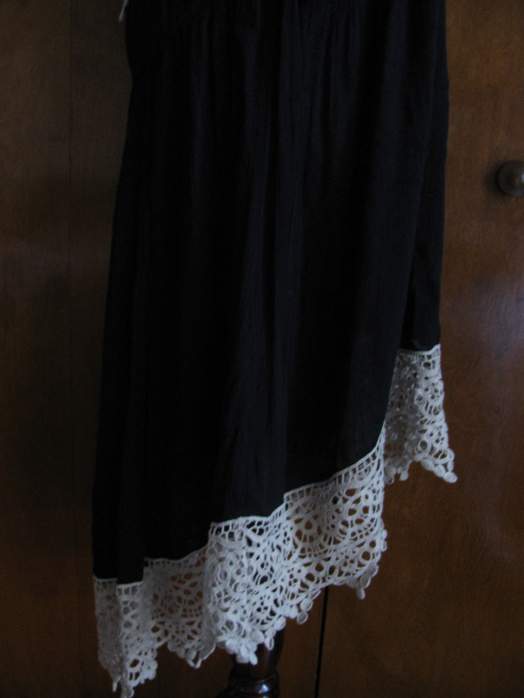Free People Womens Asymmetric Black Decorated Embroidered Soft Rayon Dress XS