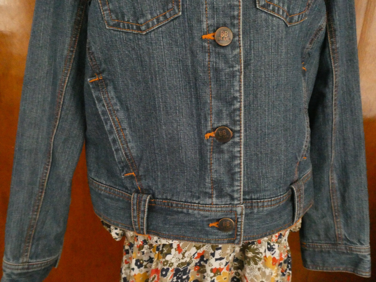 BB BLUE women's blue jean jacket size PL
