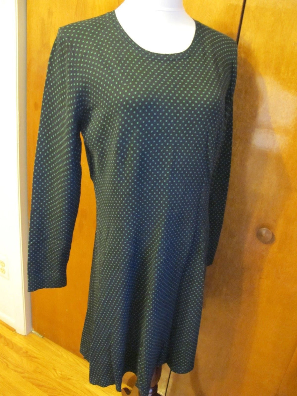 Michael Kors women’s black green A-line cotton viscose dress XLarge 