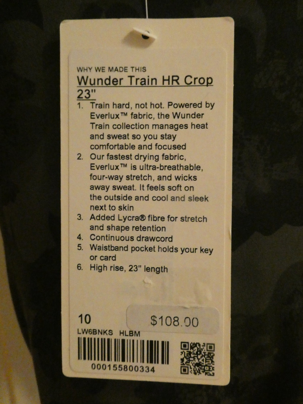 Lululemon Women Wunder Train High-Rise Crop 23" Graphite Grey 6,8,10,12
