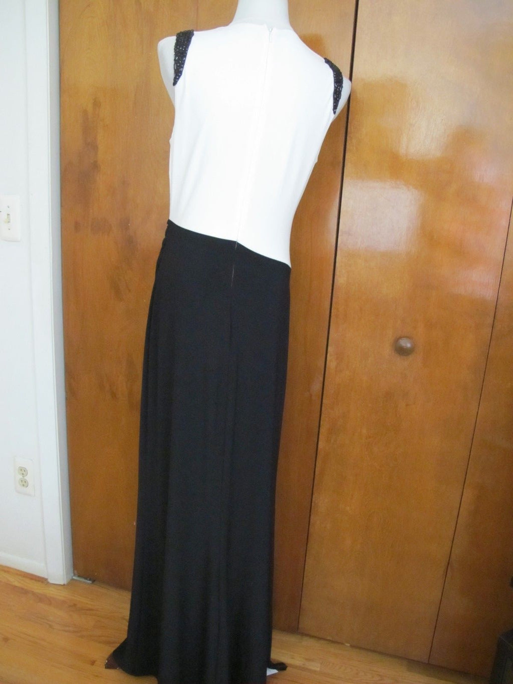 Ralph Lauren women's maxi black white evening stylish detailed new dress size 12