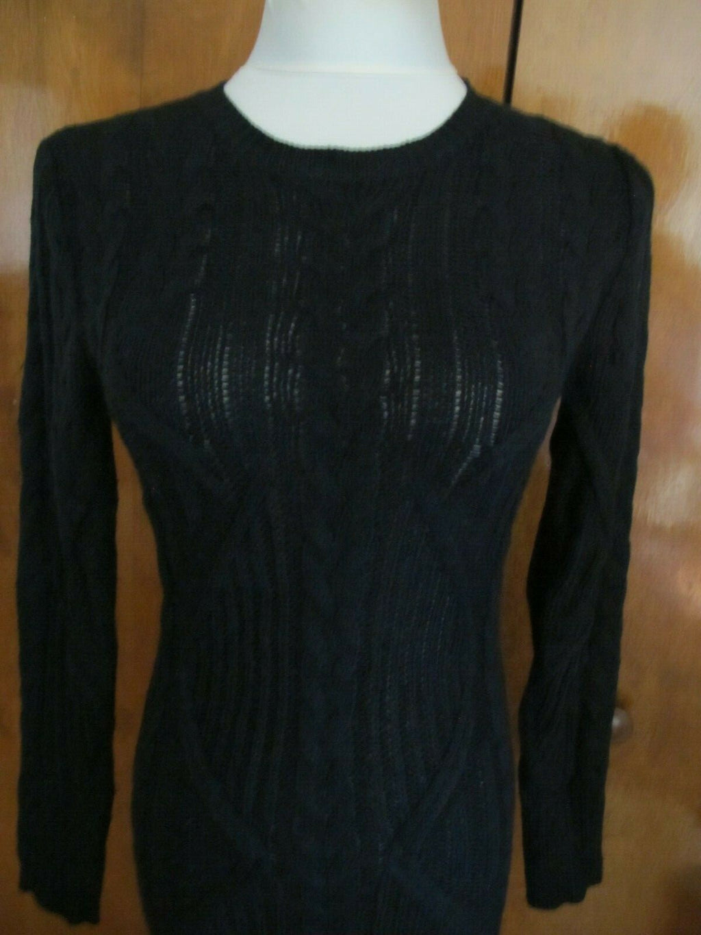UNIF Women's Black Detailed Sweater Mini Dress Medium(fits Small)